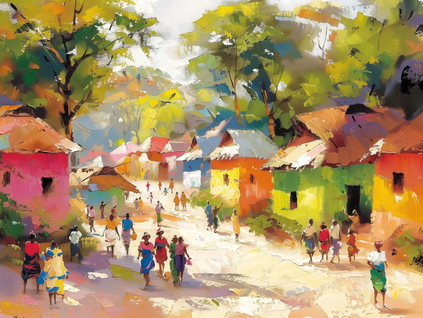 African Village art work