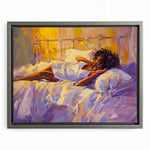 All That canvas in silver floating frame, Afrocentric wall decor. Digital mockup.