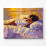 All That stretched canvas with gallery wrap edges, African American wall art. Digital mockup.