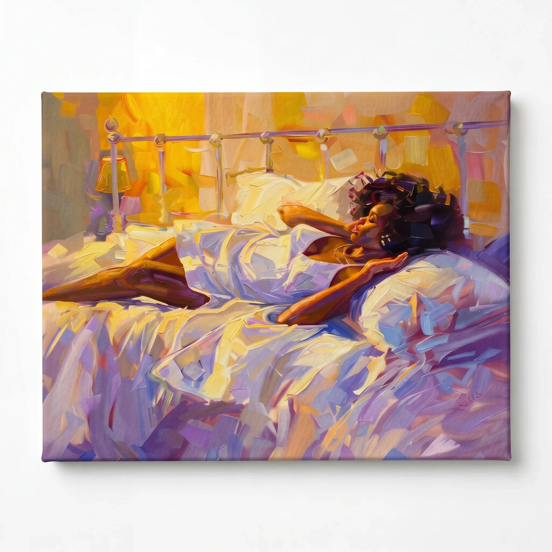 All That stretched canvas with gallery wrap edges, African American wall art. Digital mockup.